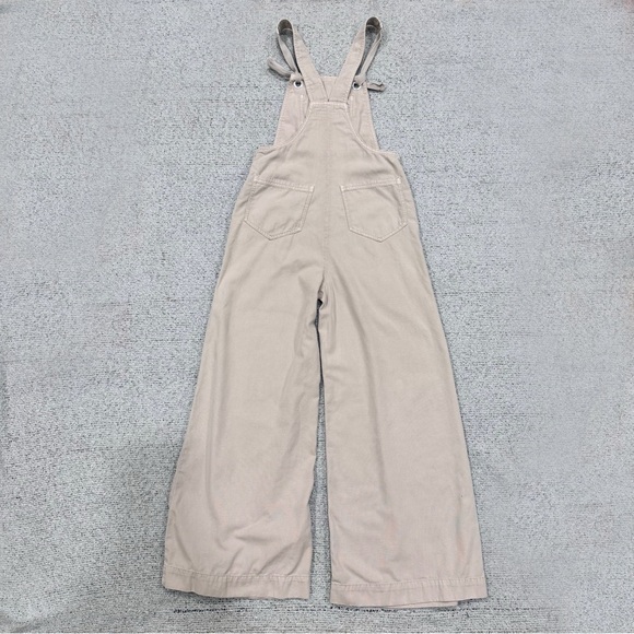 Anthropologie ivory wide-leg overalls size XS - Picture 4 of 10